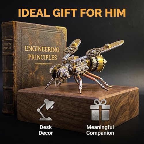 3D Metal Puzzle Kits for Adults Teens-160+Pcs-Mechanical Assembly Bee Insect Models-3 Hours to Build-Ideal for Birthday Gifts and Decorations(Mechanical Bee A) - Image 6