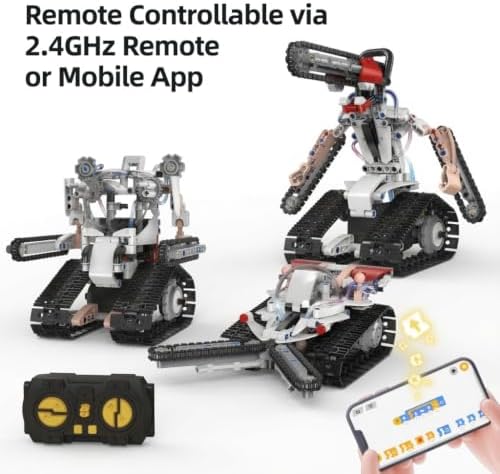 5-in-1 STEM Robot Building Kit. Hands-on Educational Robotic & Engineering Construction Toy, RC and Programmable App Control, Gifts for Kid Boys Girls Ages 5 6 7 8 9 10 11 12 13 - Image 5