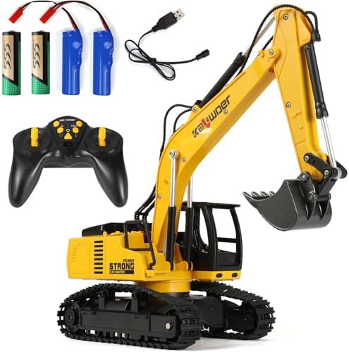 Remote Control Excavator for Boys with Sound & Lights for 40+ Mins Play by SHINESIGNAL