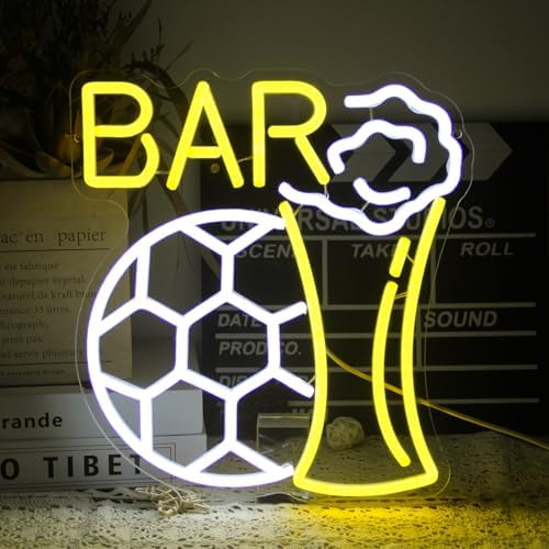 Soccer Beer LED Neon Sign for Man Cave Decor Bar Light Sports Fans Gifts - Image 6