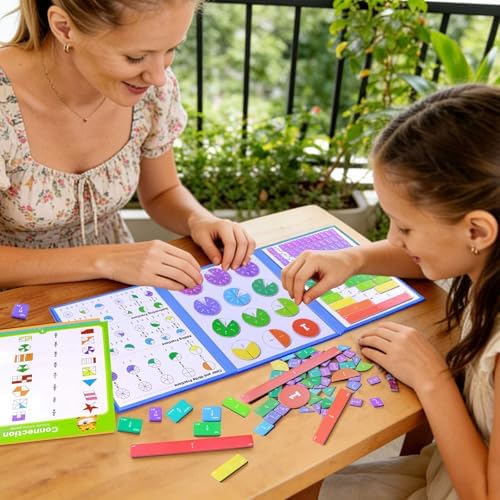 Magnetic Fraction Educational Puzzle Set, Fraction Tiles & Circles Demonstration Book, Montessori Math Manipulatives for Elementary Classroom, Hands-On Learning Tool for Fractions - Image 5