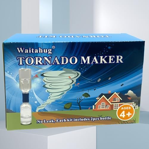 Tornado Maker, Weather Toys, Ultra-Light Aluminum Connecting Tube, Including 2 Empty Bottles, Watertight Tornado Toy, Suitable for Kids' Science Experiments (Blue) - Image 6