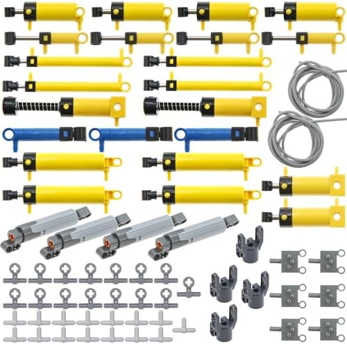 Habow 69pcs Pneumatic Parts Kit, Air Pump Cylinder Hose for Technic MOC by Habow