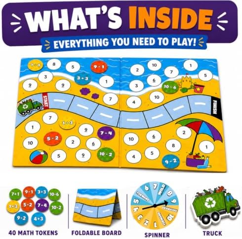 Number Dash Math Games for Kids 5-7, 1st Grade & Kindergarten Board Game - Image 3