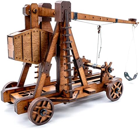 Toystub DIY 3D Wooden Puzzles for Adults Trebuchet Science Building Kit Model Catapult Engineering Kit Wood Assembly Gifts by Toystub