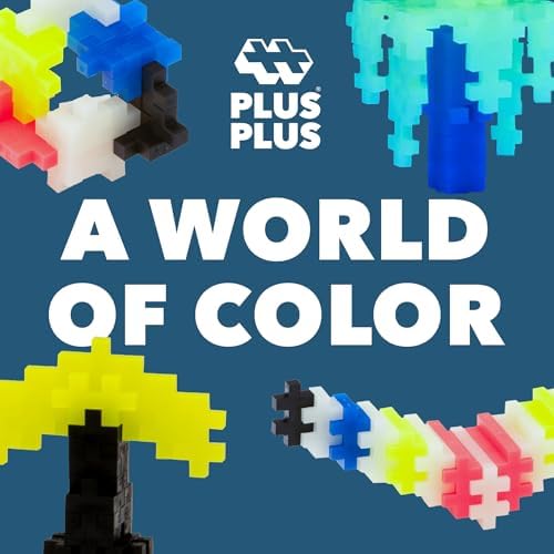 PLUS PLUS Super Tube, Glow-in-The Dark Mix, 500 Piece Building Block Set - Image 5