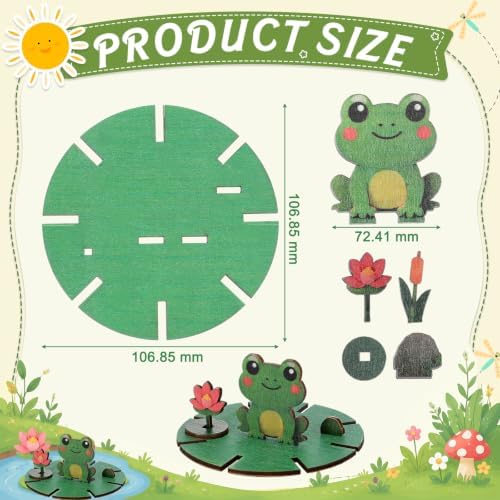 Silipull 3D Frog Puzzle 12 Piece Paper Craft Kit for Kids 8+ - Image 2