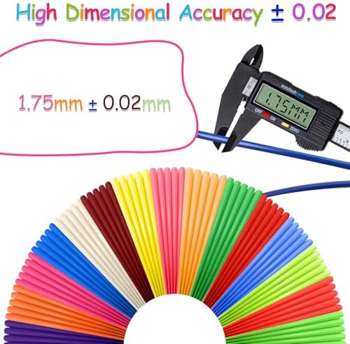 30 Colors 3D Pen Filament Refills 1.75mm PLA Threads Each Color 16.4 Feet Total 492 Feet with 2 Finger Caps Compatible with SCRIB3D and Compatible with MYNT3D 3D Pencil (3D Pen Not Included) - Image 6