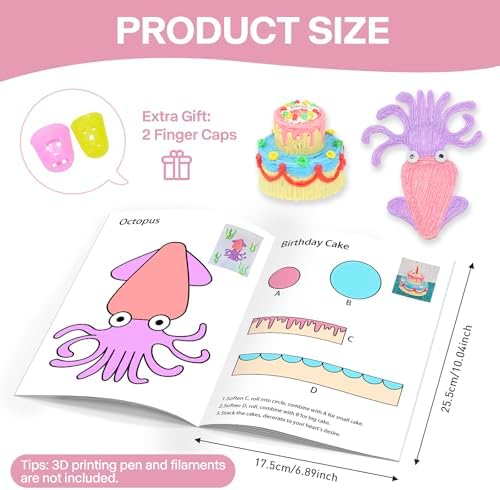 3D Pen Printing Drawing Book, 40 Patterns Printer Graffiti Copy Book - Image 2