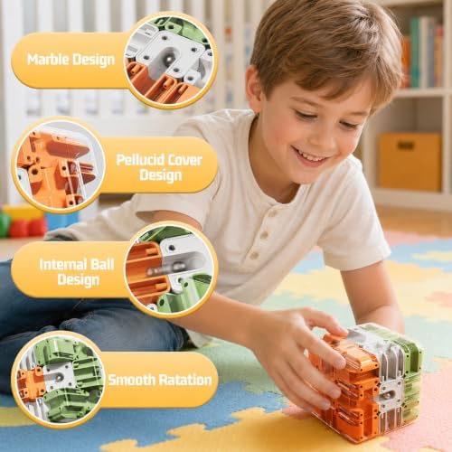 JUKUDAHU 3D Cube Puzzle Toys for Kids 3-8 with Ball, Fidget Toys - Image 2