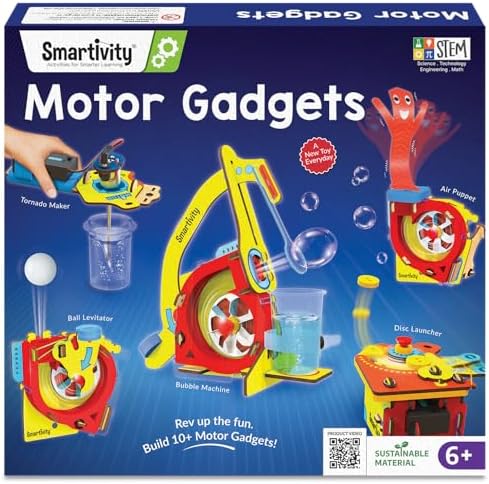 Smartivity 10-in-1 Motor Powered Gadgets Kit for Kids 6-12 by SMARTIVITY