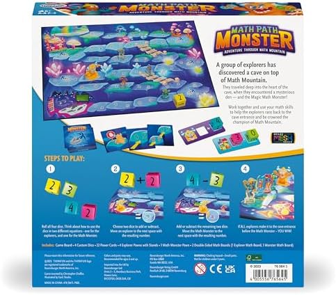ThinkFun Math Path Monster - Engaging Cooperative Board Game - Enhances STEM Skills - Fosters Teamwork - Exciting Counting Adventure for Kids and Adults - MESH Accredited - Image 6