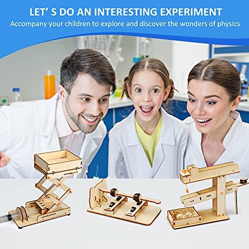 Poraxy 7 Sets Model Car Kits for Boys 8-12, STEM Kits for Kids Age 8-12, Science Toys for Kids Age 5-7, Birthday Gifts 7 8 9 10 11 12 13 Yr Old Boys Girls Wood Building Crafts Kits 6-8 - Image 4