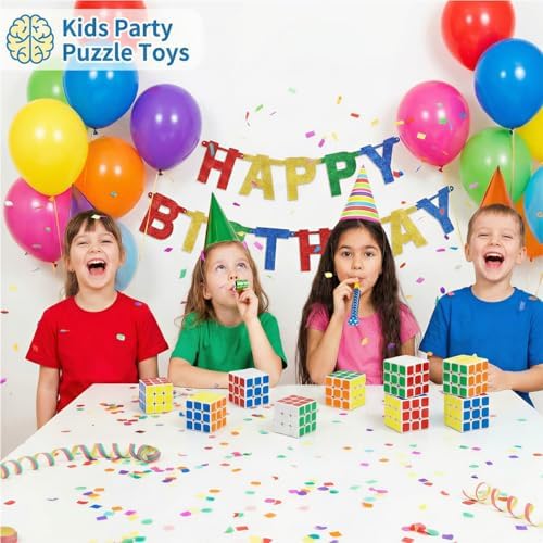 36 Pack Mini Speed Cube Puzzle Party Favors for Kids - 1.18" Smooth Corner Cut 3x3 Brain Teasers for Classroom Prizes, End of Year Student Gifts, Treasure Box Toys & Road Trip Travel Game - Image 7