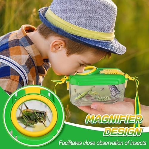 2Sets Bug Catcher for Kids - Sturdy Bugs Catching Kit Gifts with Binoculars Butterfly Net Collector Insect Catcher Tweezer, Bug Habitat Outdoor Explorer Kit for 3 4 5 6 7 8 Children - Image 2