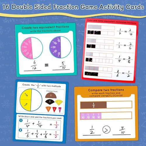 Magnetic Fraction Tiles & Fraction Circles Set-Fraction Manipulatives - Image 3