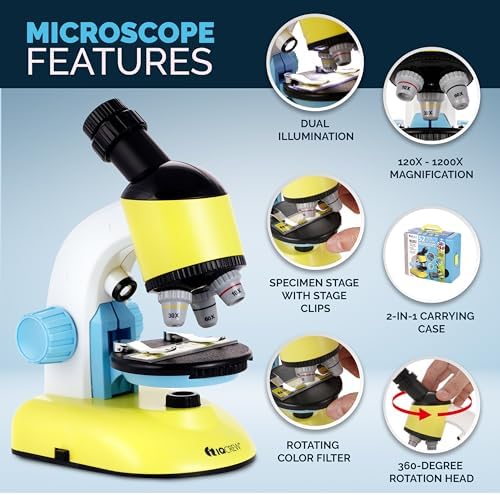 AmScope M44-KT 1200X Compound Starter Microscope Kit w/Dual LED - Image 3