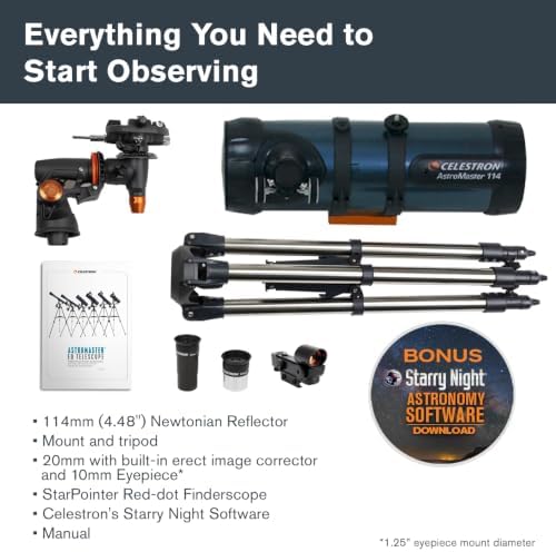 Celestron AstroMaster 114EQ Telescope for Family Stargazing - Image 3