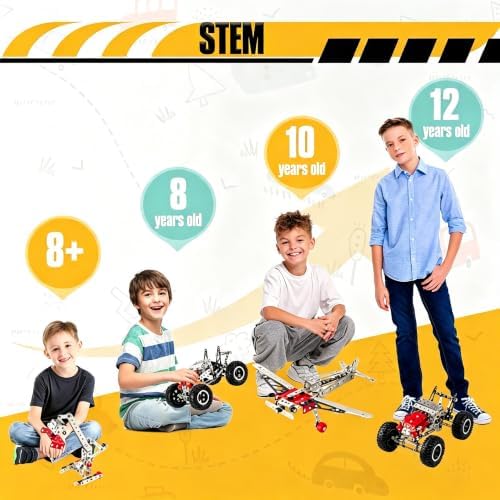 Metal Model Car Kit,288 Pcs STEM Set,STEM Building kit for Age 8+ - Image 3