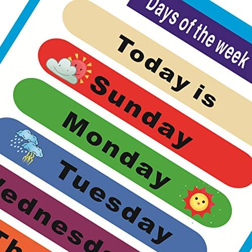 SANTSUN 2 Pieces of Set Educational Preschool Poster for Toddlers and Kids | Great for Nursery Homeschool Kind Classroom decorations | Months of The Year & Days of The Week Poster Chart(17x24in) - Image 4