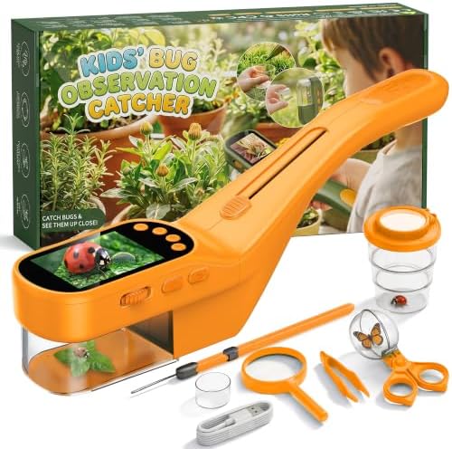 CIMELR Bug Catcher for Kids 500X Microscope, 2.4" Screen STEM Toy Gift by CIMELR