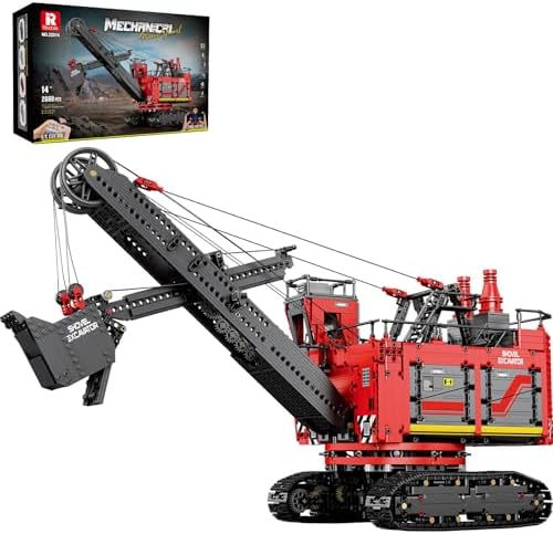 Reobrix RC Excavator Building Blocks Set 22014 Power Shovel Vehicle Model by Reobrix