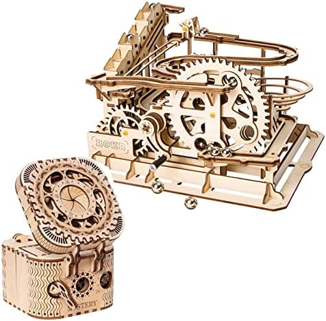 ROKR 3D Wooden Puzzles Mechanical Models - DIY Wooden Marble Run Kit &Treasure Box Gifts for Adults &Teens 14+ by ROKR-InterestingSmartPuzzleToys