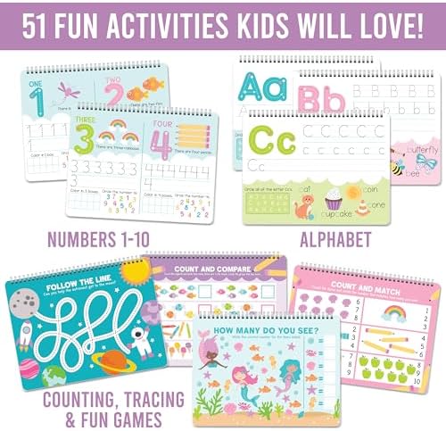 ABC Tracing Books for Kids Ages 3-5 Wipe Clean Preschool Workbooks 4-8 - Image 3
