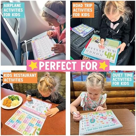 ABC Tracing Books for Kids Ages 3-5 Wipe Clean Preschool Workbooks 4-8 - Image 5