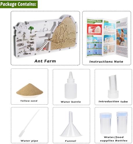 Ant Farm Castle - Large Viewing Area - Care for Live Ants - Ant Colony Observation Kits with Sand Habitat - Educational Science Gifts for Boys, Girls - Ant Farms for Kids, Adults, Student (Yellow) - Image 5