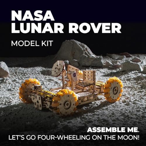 UGEARS NASA Lunar Rover 3D Wooden Mechanical Puzzle, NASA Official Space Model Kits, 319-Parts - Image 5