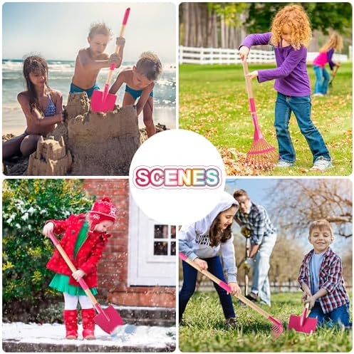 Duckura Kids Gardening Set with Wheelbarrow, Metal Garden Tools for Girls - Image 6