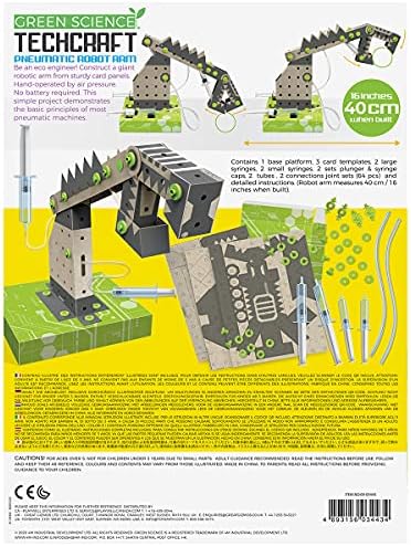 4M TechCraft Pneumatic Arm, Green Science, STEAM - Image 2