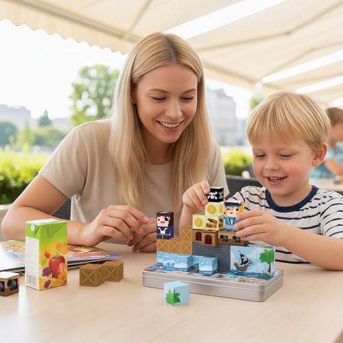 Bmag Magnetic Building Blocks Pirate-Themed Set 35 Pcs, Designed for STEM Education and Group Activity for Kids Aged 3+, Packaged with Storage Box as Gifts for Boys and Girls - Image 6