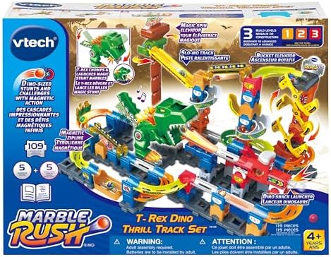 VTech Marble Rush T-Rex Dino Thrill Track Set - Image 4