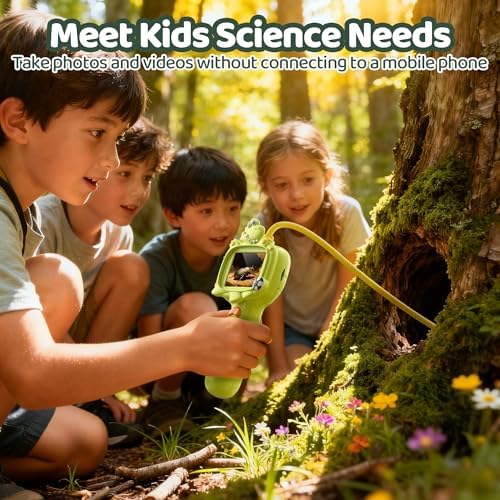 Handheld Digital Mini Microscope for Kids: 1000X 4K Portable Pocket 2.4" Screen Microscopes Toys STEM Electronic Learning Educational Science Kit 8-12 Birthday Gift 4 5 6 7 Year Old Boy Girl - Image 3