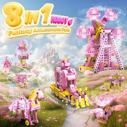 Apitor Robot G STEM Kits for 6-7 Year Old Girl, 8 in 1 Electric Building Toys for Kids 6-8 8-10, DIY Educational Construction Science Kit for Girls 6-12 Christmas Birthday Gift - Image 2