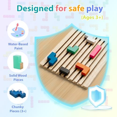 Wooden Montessori Brain Blocks, Quick-Reset Pattern Bag, Gift 3+ - Image 4