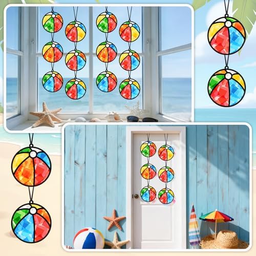 Qyeahkj 36Set Beach Balls Suncatchers Crafts Kit for Kids - Image 6