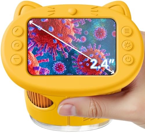 1000X Handheld Digital Microscope for Kids, 2.4" IPS Screen STEM Toys by Vorth