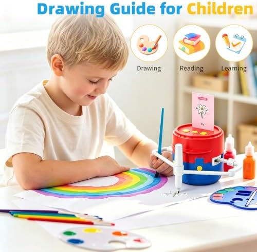 OBEST Drawing Robot for Kids with 200 Cards, Voice Interactive Educational Drawing Machine with 12 Colored pens, Montessori Painting Learning Toys for 3 4 5 6 7 8 Year Old Boys Girls Birthday Party - Image 5