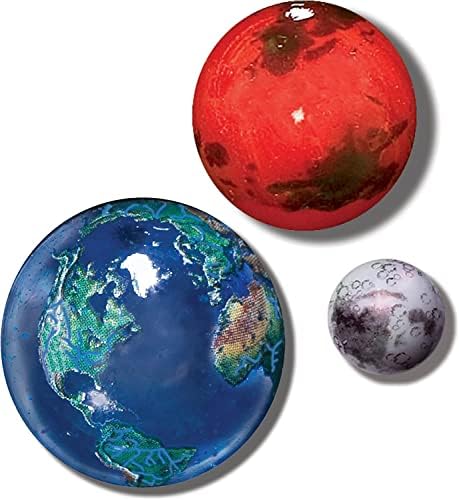 Earth, Mars, Moon To Scale Marble Box Set by Marbles, Globes & Gifts - Image 3