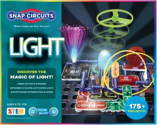 Snap Circuits Light Electronics Exploration Kit | Over 175 Exciting STEM Projects | Full Color Project Manual | 55+ Snap Circuits Parts | STEM Educational Toys for Kids 8+ (Pack of 6) by SnapCircuits