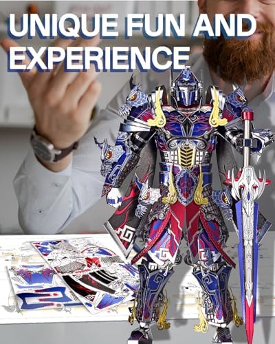 Piececool 3D Metal Puzzles Mecha Model Kits-The Titan Figure Model Building Blocks Kits for Adults, DIY Brain Teaser 3D Puzzle for Men Teen Students Hobbies Fidget Gifts -157 Pcs - Image 6