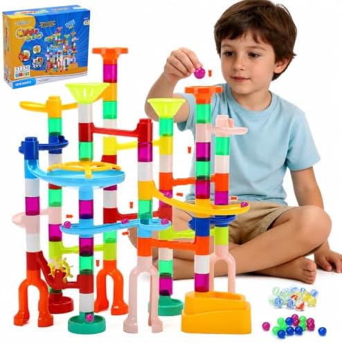 EagleStone 105PCS Marble Run Kit Marble Maze Construction Building Toy Set by EagleStone