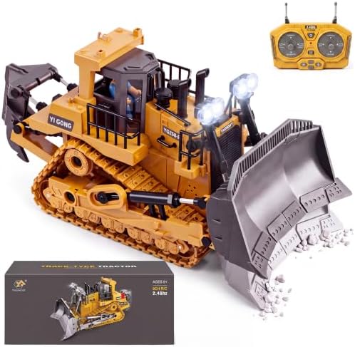Excavator Set，rc Dump Truck Command The Site Conquer The Dir，2.4Ghz Remote Control Construction Vehicle Set Children's Toys，Alloy Material Simulate True Scale (Bulldozer) by WelcometoBLQCSLH