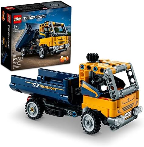 LEGO Technic Dump Truck 42147, 2in1 Toy Set, Construction Vehicle Model to Excavator Digger, Engineering Toys, Gift for Kids, Boys, Girls Ages 7 Plus by Unknown