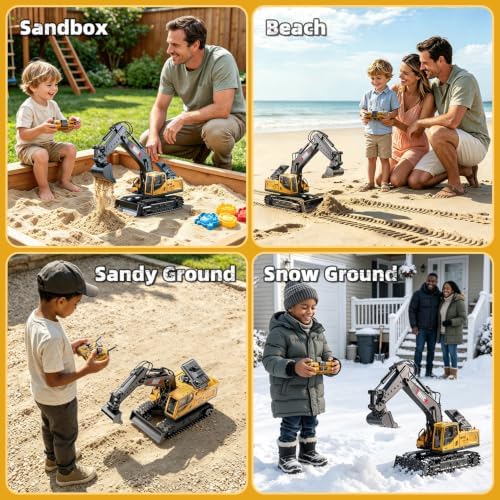 Remote Control Excavator for Adults&Kids,1:16,RC 19 Channel 3-in-1 - Image 6