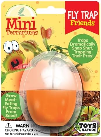 Toys By Nature Mini Terrarium Carnivorous Plant Bundle, 100% USA Made Complete Starter Kit Includes 2 Each of Flytraps, Pitcher Plants, Sundews, Easy to Grow Planting Seeds Just Add Water - Image 4