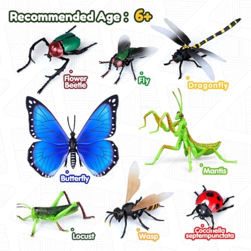 Drefirsa 8Pcs Realistic Bug Building Toy, Educational Toy for Kid Age 6+ - Image 2